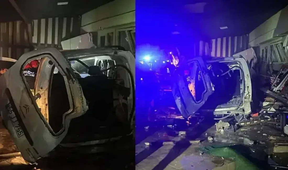Ordu’nun Fatsa ilçesinde kontrolden çıkan bir otomobilin önce dolmuş durağına