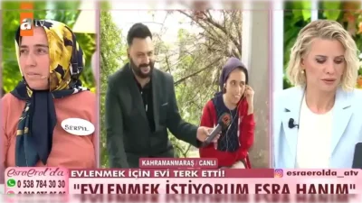 ATV ekranlarının fenomen programı Esra Erol’da gündeme gelen Kahramanmaraşlı İnci