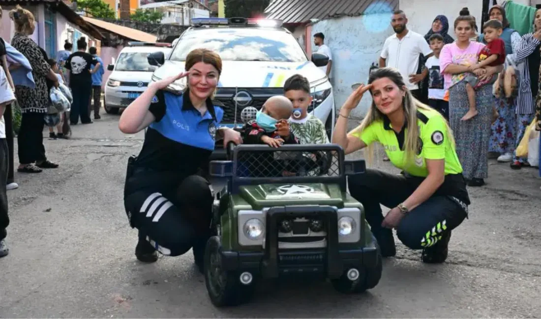 Kocaeli’de polis ekipleri, amansız bir hastalıkla mücadele eden 2 yaşındaki