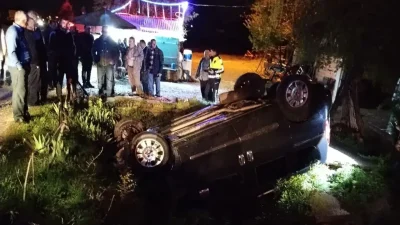 Kastamonu’nun Taşköprü ilçesinde aniden yola fırlayan başıboş köpek, seyir halindeki