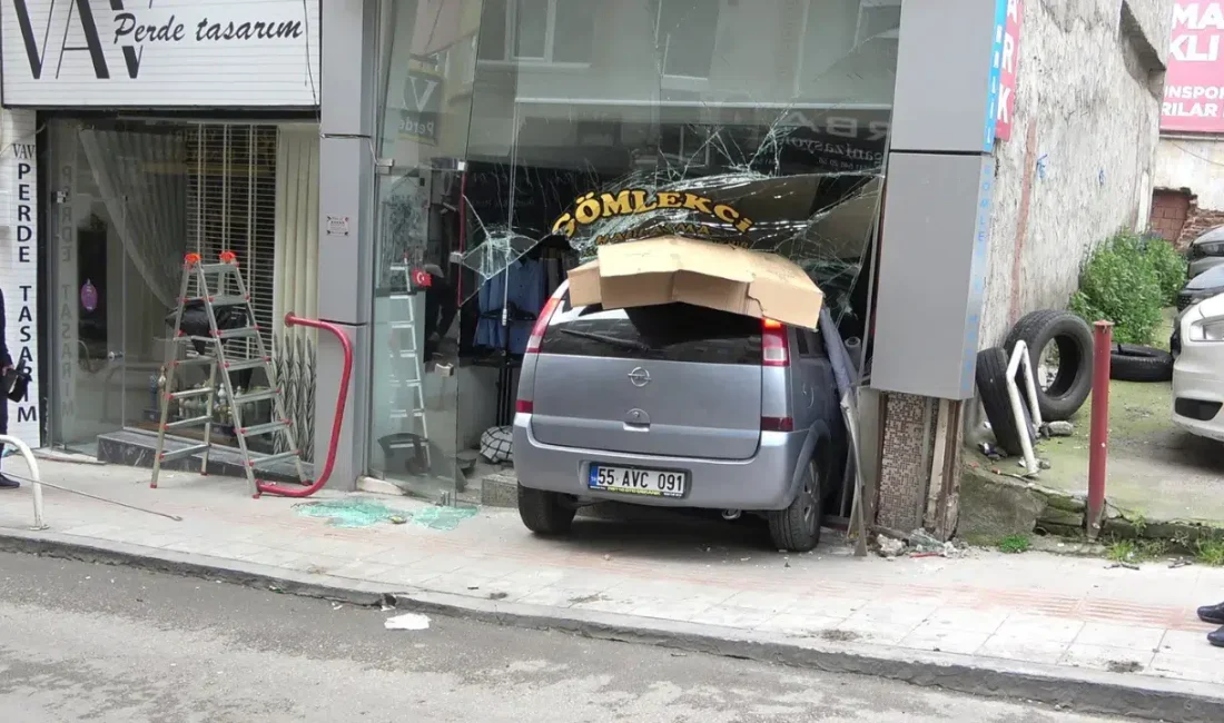 Samsun’un İlkadım ilçesinde sabah saatlerinde meydana gelen akılalmaz kazada, direksiyon