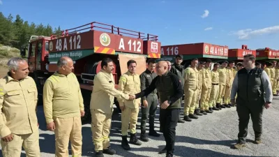 Muğla Orman Bölge Müdürlüğü tarafından Marmaris’te gerçekleştirilen nefes kesen yangın