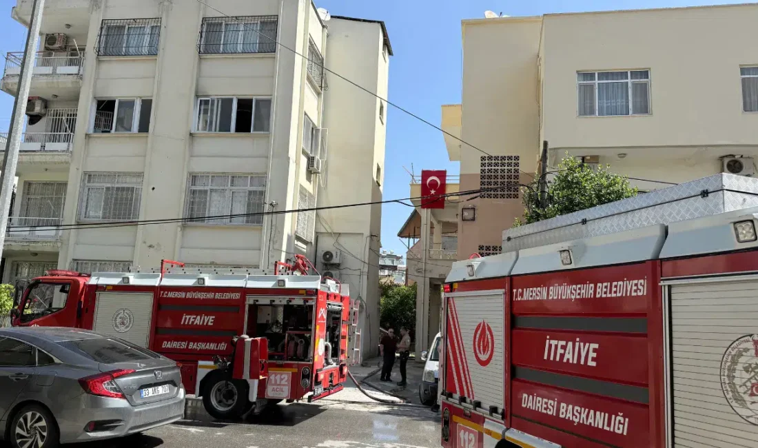 Mersin’in Tarsus ilçesinde bir apartman dairesinde elektrik sobasının patlaması sonucu