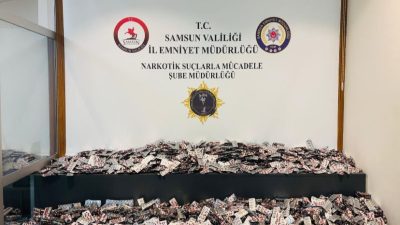 Samsun İl Emniyet Müdürlüğü Narkotik Suçlarla Mücadele Şubesi ekiplerince düzenlenen