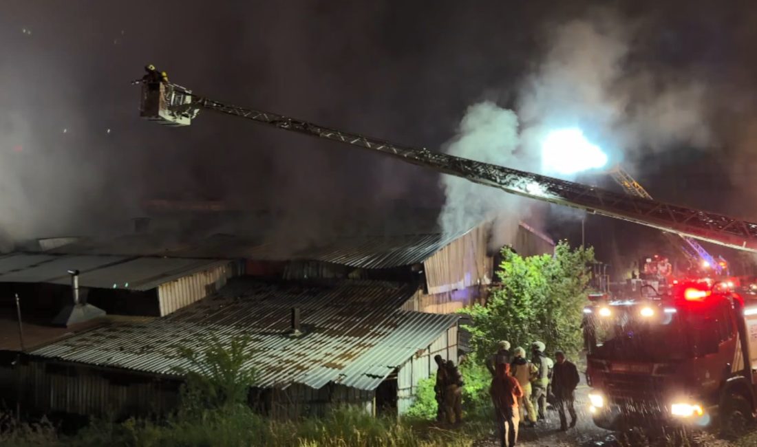 İstanbul Arnavutköy’de gece yarısı başlayan ve kısa sürede büyüyerek çevredeki