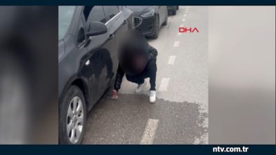 Bursa’nın İnegöl ilçesinde otomobilinde biriktirdiği sigara izmaritlerini çevreye saçan sürücü,