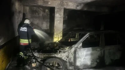 Ordu’nun Altınordu ilçesinde 7 katlı bir apartmanın kapalı otoparkında aniden