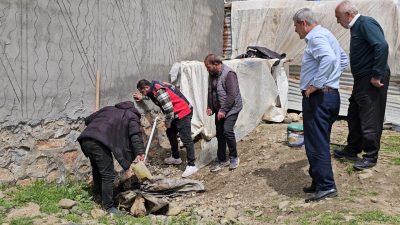 Muş’un Hasköy ilçesinde bir eve girmek üzereyken fark edilen ve