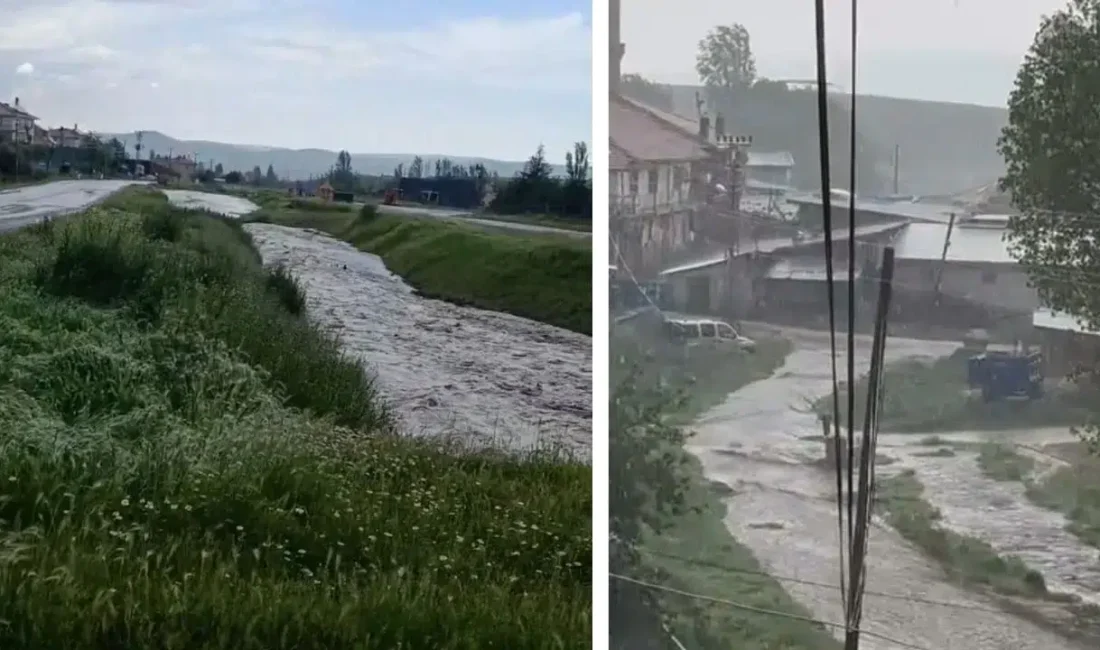 Ankara’nın Çubuk ve Polatlı ilçelerinde etkili olan şiddetli sağanak yağış