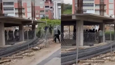 Bursa’nın Osmangazi ilçesinde yükselen gerilim sokaklara taştı. İnşaat işçileri arasında
