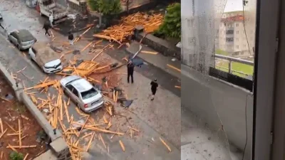 Gaziantep’te etkili olan şiddetli yağışlar Şehitkamil ilçesinde adeta kabusu yaşattı.