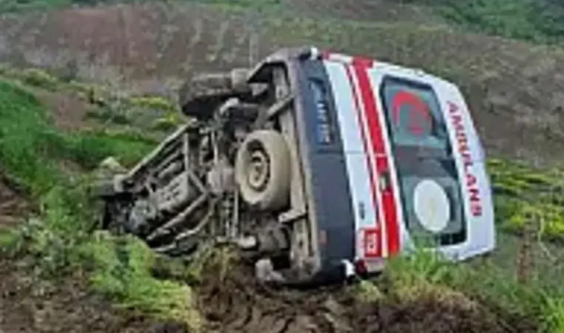 Siirt’in Pervari ilçesinde hasta nakli için yola çıkan bir ambulansın