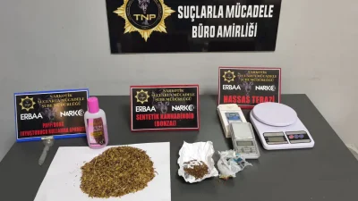 Tokat’ın Erbaa ilçesinde zehir tacirlerine yönelik gerçekleştirilen eş zamanlı operasyonda