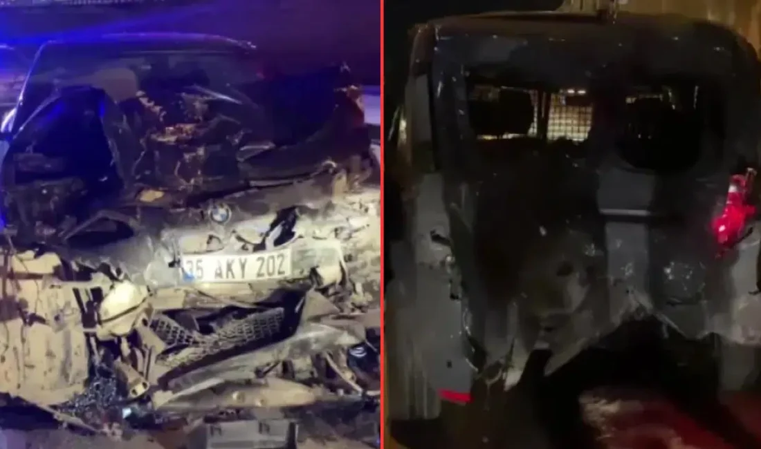Kocaeli’nin Körfez ilçesinde meydana gelen ve 4 aracın birbirine girdiği