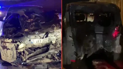 Kocaeli’nin Körfez ilçesinde meydana gelen ve 4 aracın birbirine girdiği