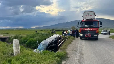 Van’ın Muradiye ilçesinde sürücüsünün direksiyon hakimiyetini kaybettiği kamyonet yol kenarındaki
