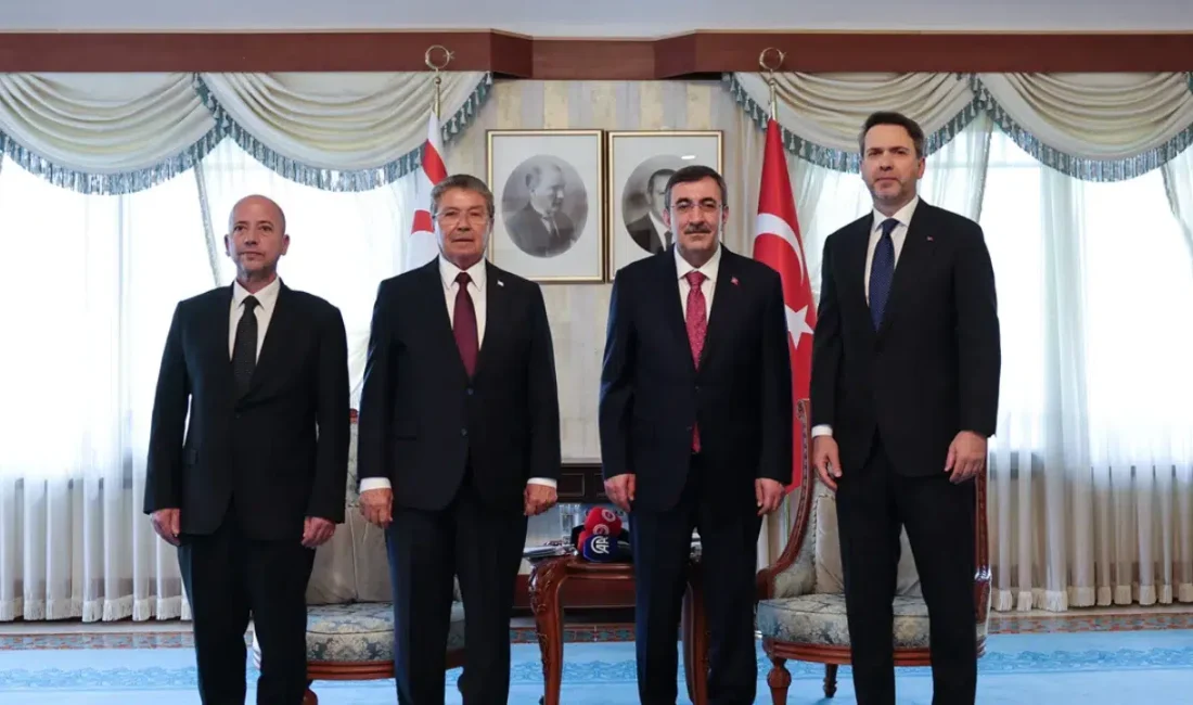 Cumhurbaşkanı Yardımcısı Cevdet Yılmaz, Ankara’da bir araya geldiği Kuzey Kıbrıs