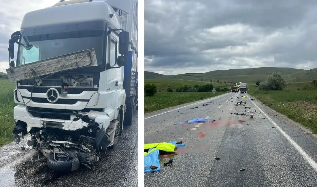 Afyonkarahisar’ın Dinar ilçesinde kontrolden çıkan bir motosikletin, karşı yönden gelen