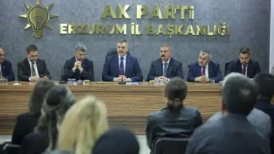 İçişleri Bakanı Mustafa Çiftçi, AK Parti Erzurum İl Başkanlığı’na gerçekleştirdiği