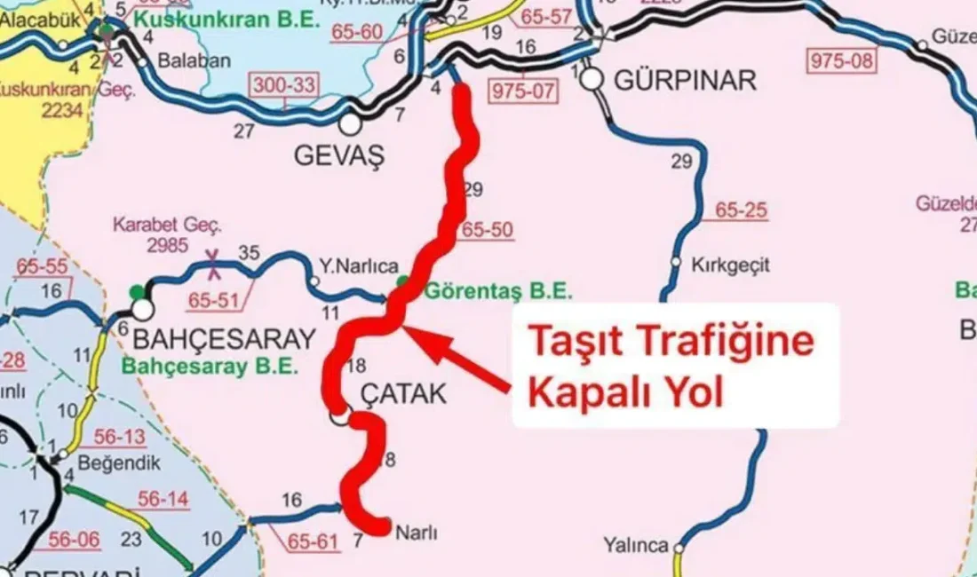 Van’ın Çatak ilçesinde etkili olan şiddetli yağışlar ve karların erimesiyle