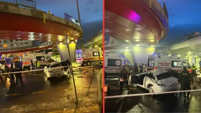 Ankara’nın en işlek noktalarından biri olan Sıhhiye Köprüsü’nde kontrolden çıkan