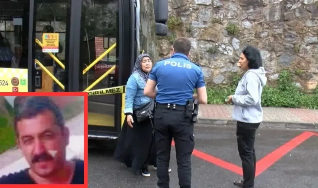 İstanbul Ataşehir’de İETT peronunda park halinde bulunan bir otobüste dün