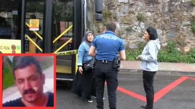 İstanbul Ataşehir’de İETT peronunda park halinde bulunan bir otobüste dün