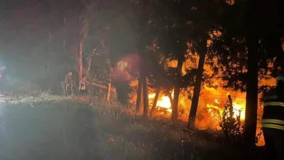 Hatay’ın Arsuz ilçesinde ağaçlık alanda yükselen alevler bölgede büyük panik