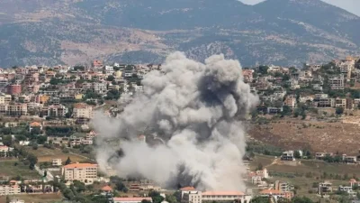 Lübnan’ın doğusundaki Baalbek kentinde İsrail ordusu tarafından düzenlenen güdümlü füze