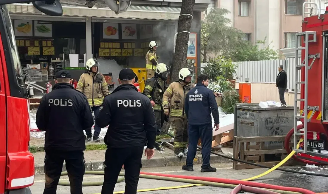 İstanbul Maltepe’de tekstil malzemelerinin bulunduğu bir depoda çıkan yangın hareketli