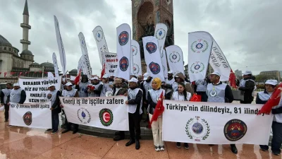 1 Mayıs Emek ve Dayanışma Günü kapsamında Taksim Meydanı’nda bir