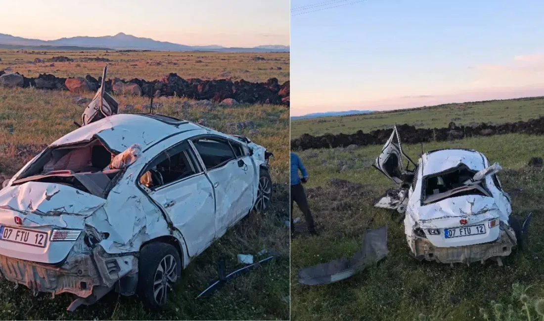 Şanlıurfa’nın Siverek ilçesinde kontrolden çıkan bir otomobilin şarampole yuvarlanması sonucu