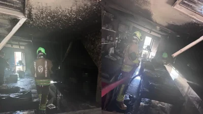 Hatay’ın Samandağ ilçesinde bir iş yerinde aniden yükselen alevler çevrede