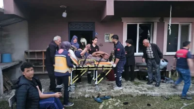 Kastamonu’nun Çatalzeytin ilçesinde sobayı yakmak isterken adeta ölümden dönen ailenin