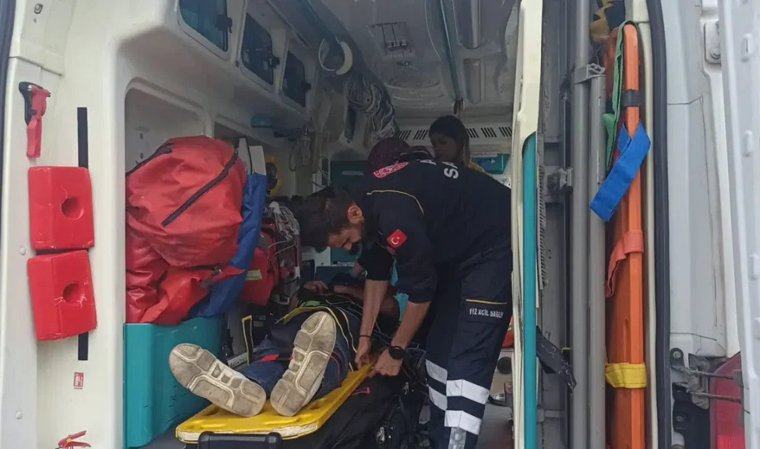 Konya’nın Seydişehir ilçesinde otomobil ile motosikletin çarpışması sonucu meydana gelen
