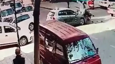 Tekirdağ’ın Çorlu ilçesinde otomobil ile motosikletin karıştığı trafik kazasında ortalık
