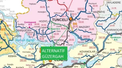 Tunceli ile Ovacık arasındaki ulaşımı sağlayan kritik kara yolu hattında