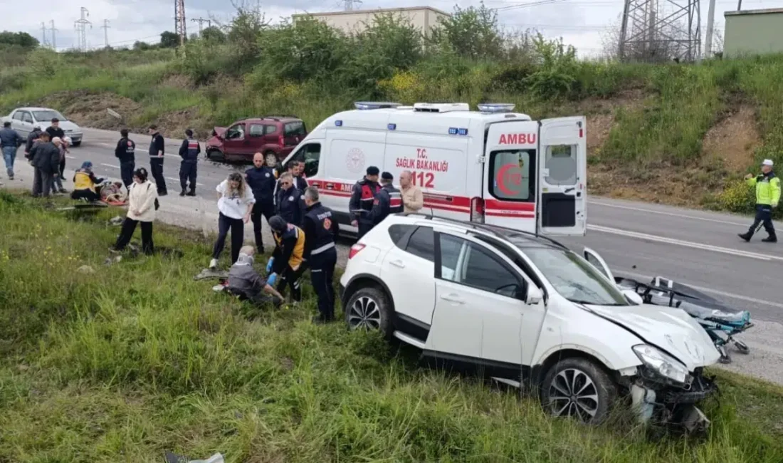 Çanakkale’nin Çan ilçesinde iki otomobilin çarpışması sonucu meydana gelen feci