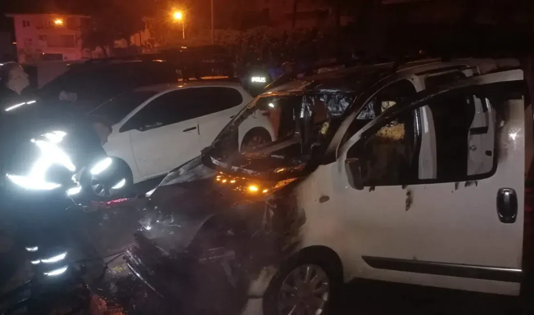 Batman’da sokak ortasında park halinde duran bir otomobilde aniden yükselen