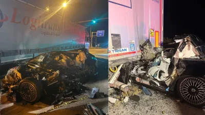 Giresun’un Tirebolu ilçesinde meydana gelen feci trafik kazasında, bir otomobilin