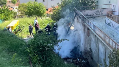 Çorum’da bir apartmanın tandırlık bölümünde aniden yükselen alevler mahallede büyük