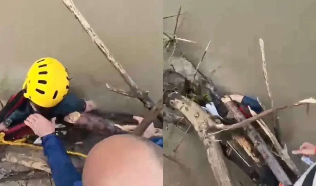 Düzce’nin Cumayeri ilçesinde rafting yaparken botun devrilmesi sonucu nehre düşen