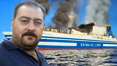 İtalya seferi yapan Euroferry Olympia isimli feribotta çıkan yangının üzerinden