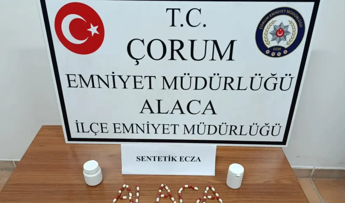 Çorum’un Alaca ilçesinde emniyet güçleri tarafından gerçekleştirilen uyuşturucu operasyonuyla zehir