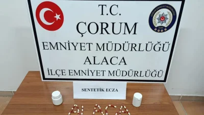 Çorum’un Alaca ilçesinde emniyet güçleri tarafından gerçekleştirilen uyuşturucu operasyonuyla zehir