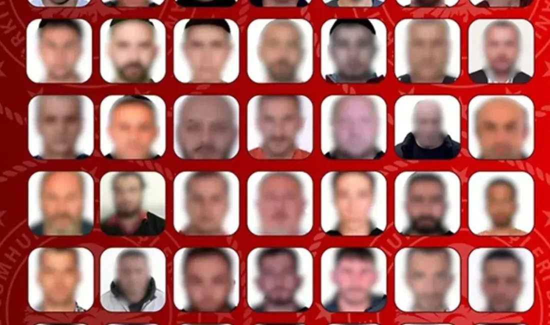 İçişleri Bakanlığı tarafından yürütülen titiz çalışmalar neticesinde, aralarında kırmızı bültenle