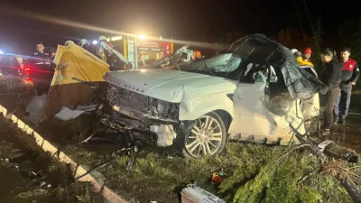 Uşak-İzmir kara yolunda 7 aracın birbirine girdiği dehşet verici zincirleme
