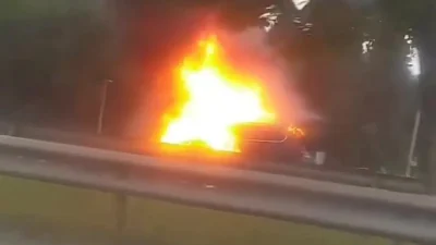 Yalova-Bursa kara yolunda sabah saatlerinde hareket halindeki bir otomobilin motor