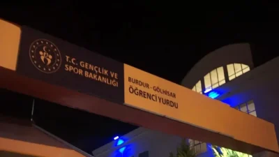 Burdur’un Gölhisar ilçesinde bulunan KYK Erkek Öğrenci Yurdu’nda temizlik malzemelerinin