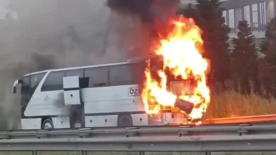 TEM Otoyolu Kocaeli geçişinde sabahın erken saatlerinde büyük bir facianın